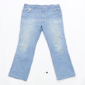 70s Mens 40x30 Flared Leg Chambray Jeans USA